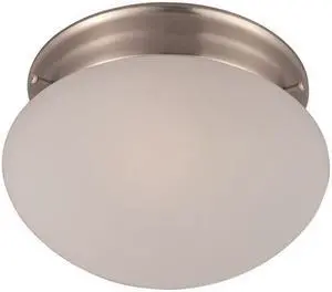 Maxim 5884FTSN 4.5 x 7.5 in. Essentials One Light Flush Mount, Satin Nickel Maxim 5884FTSN 4.5 x 7.5 in. Essentials One Light Flush Mount, Satin Nickel