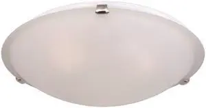 Maxim 2681FTSN 4 x 16 in. Malaga 3-Light Flush Mount, Satin Nickel