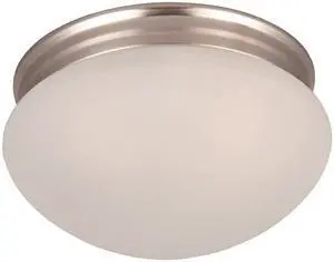 Maxim 5885FTSN 5 x 9 in. Essentials 2-Light Flush Mount, Satin Nickel Maxim 5885FTSN 5 x 9 in. Essentials 2-Light Flush Mount, Satin Nickel