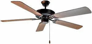 Maxim 89905OIWP 12.5 in. Basic-Max 52 in. Ceiling Fan Walnut & Pecan Blades - Oil Rubbed Bronze, Walnut & Pecan