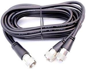 Procomm PPP9 9 ft. Rg59A&U 75 Ohm Co-Phase Coaxial Cable with 3 Molded Pl259 Connectors