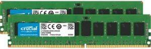 Crucial - DDR4 - 16 GB: 2 x 8 GB - DIMM 288-pin - 2400 MHz / PC4-19200 - CL17 - 1.2 V - registered - ECC