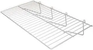 Econoco GWEC-2412 12 x 23.5 in. L Straight Shelf, Chrome - Epoxy Chrome