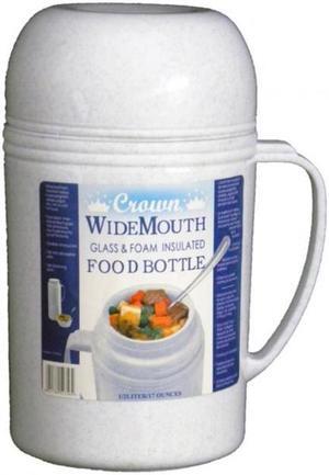 Brentwood 0.5L Wide Mouth Glass Vacuum/Foam Insulated Food Thermos
