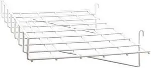 Econoco WTES-93 24 x 15 in. Straight Shelf with Front Lip, White - Semigloss
