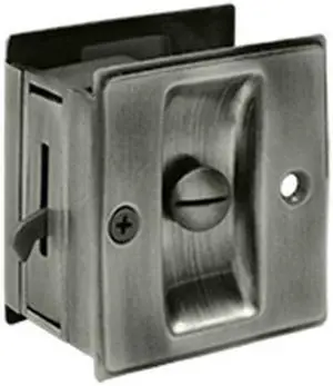 Deltana SDL25U15A 2.5 x 2.75 in. Privacy Pocket Lock, Antique Nickel - Solid