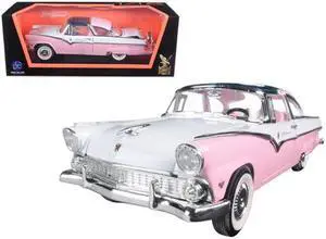 1955 Ford Crown Victoria Pink 1/18 Diecast Model Car by Road Signature