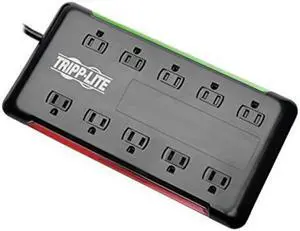 Tripp Lite TLP1006B 6 ft. 10-Outlet Surge Protector - Black Tripp Lite TLP1006B 6 ft. 10-Outlet Surge Protector - Black