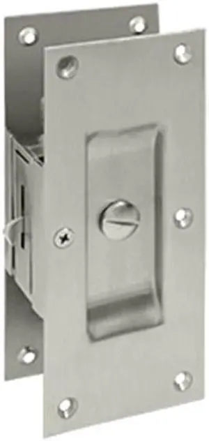 Deltana SDL60U15 6 in. Privacy Decorative Pocket Lock, Satin Nickel - Solid