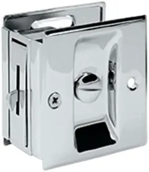 Deltana SDL25U26 2.5 x 2.75 in. Privacy Pocket Lock, Bright Chrome - Solid