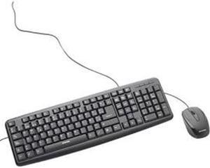 Verbatim Slim Corded USB Keyboard and Mouse - Black (Spanish)