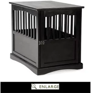 Casual Home 600-22 Pet Crate End Table, Black