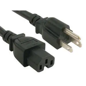 Cable Leader PW126-1206 6 ft. 14 AWG 15A 125V Power Cord NEMA 5-15P to IEC320 C15 Cable Leader PW126-1206 6 ft. 14 AWG 15A 125V Power Cord NEMA 5-15P to IEC320 C15