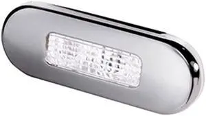 Hella Marine Surface Mount Oblong LED Courtesy Lamp - White LED - Stainless Steel Bezel