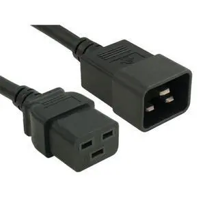 Cable Leader PW121-1208 8 ft. 12 AWG 20A 250V Heavy Duty Power Cord IEC320 C20 to IEC320 C19 Cable Leader PW121-1208 8 ft. 12 AWG 20A 250V Heavy Duty Power Cord IEC320 C20 to IEC320 C19