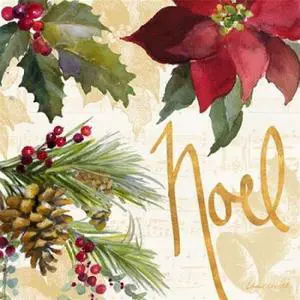 Sun Dance Graphics PDX11536SMALL Christmas Poinsettia III Poster Print by Lanie Loreth, 12 x 12 - Small