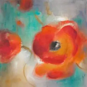 Sun Dance Graphics PDX6220LARGE Scarlet Poppies in Bloom II Poster Print by Lanie Loreth, 24 x 24 - Large