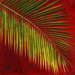 Sun Dance Graphics PDX6002SMALL Palmas En Fuego I Poster Print by Patricia Pinto, 12 x 12 - Small