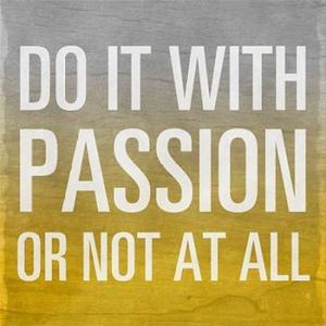 Sun Dance Graphics PDX9593FFSMALL Do It with Passion - Yellow Border Poster Print by Sundance Studio, 12 x 12 - Small