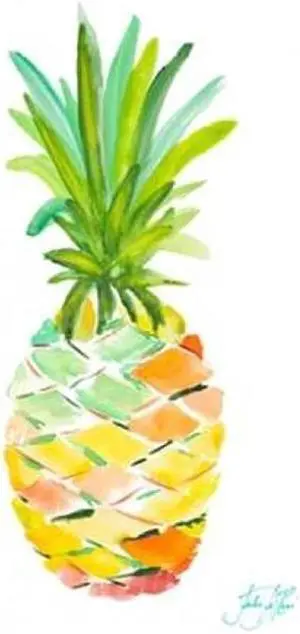 Sun Dance Graphics PDX12530SMALL Pineapple I Poster Print by Julie Derice, 10 x 12 - Small
