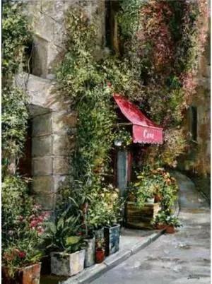 Classic Collections PDXCC2293LARGE St. Moritz Cafe Poster Print by Roger Duvall, 18 x 24 - Large