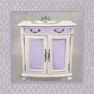 Sun Dance Graphics PDX9258LBSMALL Lavender Bathroom II Poster Print by Elizabeth Medley, 12 x 12 - Small
