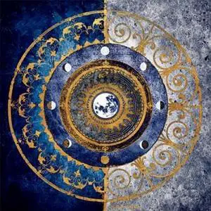 Sun Dance Graphics PDX7567BSMALL Gold & Sapphire Moon Dial I Poster Print by Michael Marcon, 12 x 12 - Small