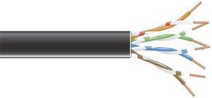 Black Box EVNSL0647A-1000 1000Ft Spool Black Cat6 550Mhz Stranded Cable Unshielded Pvc