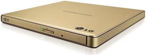 LG Electronics GP65NG60 External Slim DVDRW 8X USB Gold with Cyberlink Software 9.5 mm Retail Storage
