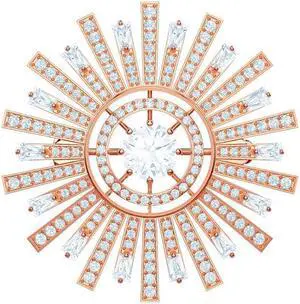 Swarovski 5465415 Sunshine Rose Gold Plating Brooch - White