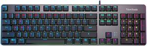 104 Keys Multi Color LED Backlit Green Axis Mechanical Keyboard for Gaming Wired PC Notebook Wired Game Keyboard-Metal Panel for windows 7 8 10 XP