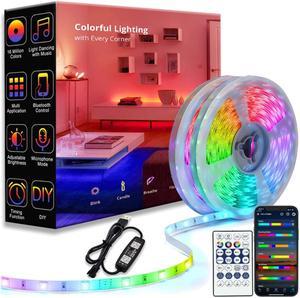 100ft LED Strip Lights, Maylit Ultra Long Music Sync Timing LED Lights for  Bedroom, Kitchen, Bar, Ceiling, Dorm Room Decor with APP and Remote  Control, RGB Color Changing LED Light Strips 