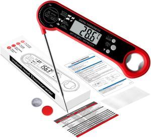 Grillers Instant Read Meat Thermometer for Grill and Cooking. Best Waterproof Ultra Fast Thermometer with Backlight & Calibration. Digital Food Probe for Kitchen, Outdoor Grilling and BBQ