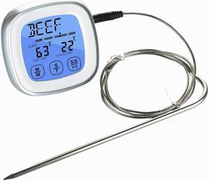 Touchscreen  Electronic Thermometer Oven Meat Thermometer Accurate Digital  for Grilling Food Thermometers with Countdown Kitchen Timer