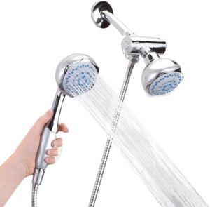 Sunbeam 5 Function Deluxe Dual Head Shower Massager Supercharged Two-Piece Shower