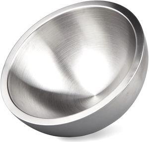 Stainless Steel Salad Salad Bowl Ultra Heavy Duty 18/10 Stainless Steel Double Wall Serving Bowl, Life-long Use-7.9inch (20cm)
