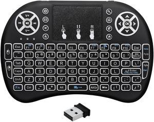 Remote Mini Wireless Keyboard, i8 plus 2.4GHz Portable 3 color backlight Wireless Keyboard with Touchpad Mouse, Best For Android Smart Tv Box HTPC IPTV PC Pad XBOX