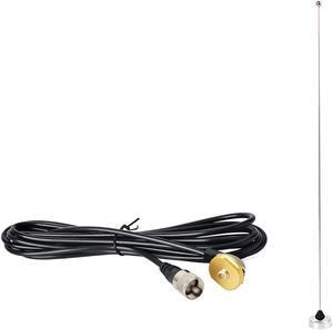 HYS VHF NMO 136-174 Mhz Antenna with 13.12ft RG58 Coax Cable NMO to UHF PL259 Connector for Yaesu Kenwood HYT Icom Mobile Radios