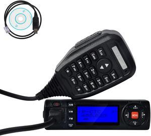 HYS 15W Dual Band VHF/UHF Car Mobile Radio FM Transceiver 136-174/400-490MHz FM Transceiver Amateur Ham Radio with USB Cable