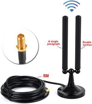 HYS VHF UHF Dual Band Antenna Magnetic Mount Antenna with SMA-Female RG58 Coaxial Cable for Kenwood Linton BAOFENG UV5R