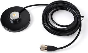 HYS 90mm NMO Mount Magnetic Base with RG58 Coaxial Cable for Car Bus Taxi Mobile Radio Antenna