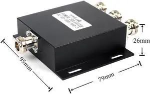 3 Way UHF 400-500MHz Antenna Power Splitter 50W Two Way Radio Repeater Power Divider with N Female connectors