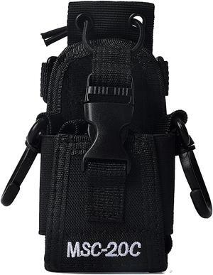 Universal Walkie Talkie Bag Pouch with Adjustable Shoulder Strap Portable Radio Holder Case Multi-Function for Kenwood Motorola