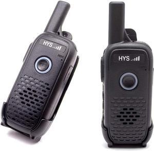 HYS Portable Mini Walkie Talkies Rechargeable 16 Channels Long Range 400-470Mhz UHF Two Way Radios (Pack of 2)