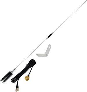 HYS NMO Dual Band 2Meter 70CM 3dBi 100W 37inch Antenna with NMO Mount RG58 Cable with UHF-Male Connector and L Shape Fender for Mobile Radio Transceiver