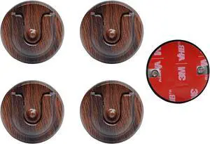 Universal Ham CB Radio Microphone Hanger, Round Knob Mic Holder Mount with Adhesive Back for Motorola HLN9073B CDM1250 CDM750 GM300 M1225 GM3688 Kenwood TK768G TK868G TM471A (Pack of 5 Wood Color)
