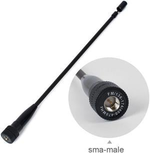 HYS TC-669ET SMA-Male UHF VHF 145MHZ&435MHZ Dual Band Flexible Antenna For Portable Ham Handheld Walkie Talkie