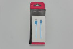 ORIGINAL OEM T-MOBILE 4-FOOT BLUE USB CHARGE/SYNC CABLE FOR MICRO USB PHONES