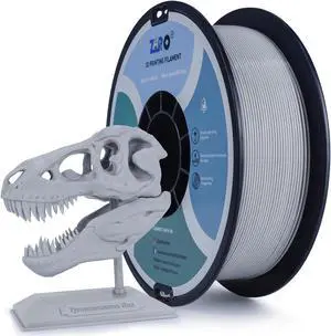 ZIRO PLA Pro 3D Printer Filament, Dimensional Accuracy +/- 0.03 mm, 1kg Spool, 1.75mm Gray