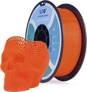 ZIRO PLA Pro 3D Printer Filament, Dimensional Accuracy +/- 0.03 mm, 1kg Spool, 1.75mm Fluorescent Orange